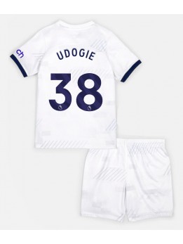 Tottenham Hotspur Destiny Udogie #38 Heimtrikotsatz für Kinder 2023-24 Kurzarm (+ Kurze Hosen)